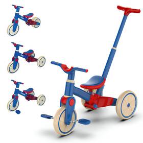 Tinytotz A13-blue Tricycle For Toddlers 13 Year Olds 5 In 1 Toddler Balance Bike With Removabl