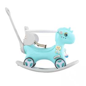 Tiramisubest 445031992970 Rocking Horse For Toddlers Balance Bike Ride On Toys With Push Handle Backrest
