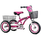 Tk12trt01p Tauki Tricycle Front Rear Baskets Hand Brake Trike 6923669706073