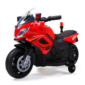 Tobbi 6v Electric Police Motorcycle Flash Siren Music For 3-6 Years Old Children