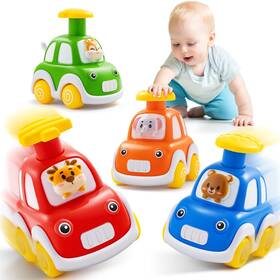 Tooybing Tb-ayc-4p Press And Go Car Toys For Toddlers 1-3 4 Pack Animal Baby 1 2 Y