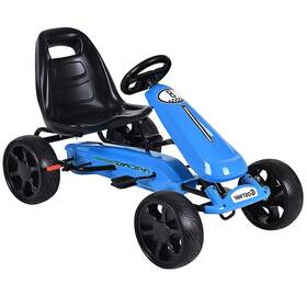 Topbuy Topb001507 Go Kart Kids Bike Ride On Toys With 4 Wheels And Aadjustabl Seat Blue