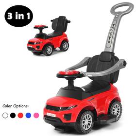 Topb004029 Topbuy 3 In 1 Kids Ride On Push Car Stroller Sliding Walking Red