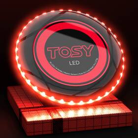 Tosy 810096710710 Flying Disc - 36 Mono-color Leds Extremely Bright Smart Modes Camping