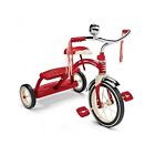 Tricycle Dual Bike Toddler Red Classic Toy Kids Child Deck Trike Flyer