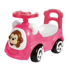 Trimate 975831690383 Timate Push And Ride Racer - Pink Monkey Foot-to-floor Car Ride-on H