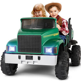 Two-seater 24v Battery Ride On Truck Electric Car Tractor With Trailer 3 Speeds Rc