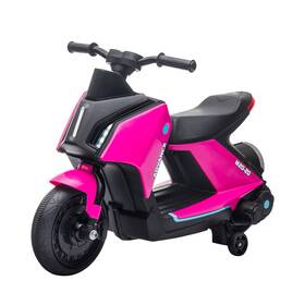 Uirio 732845924073 Kids Ride-on Motorcycle Bike Toy Scooter Vehicle With 6v Rechargable Battery Pink