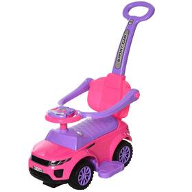 Uirio 732845941605 3-in-1 Kid Riding Baby Toy Stroller With Function Safety Bar Pink