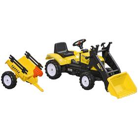 Uirio Us01-341019v00yl Ride-on Kids Bulldozer Excavator Toy With Real Working Dirt Bucket Pedal Car