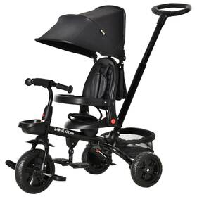 Uirio Us01-370198bk 4 In 1 Trike Adjustable Baby Tricycle Stroller Push Bike With Handle Brake Cover