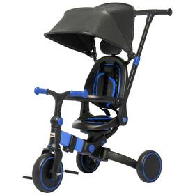 Uirio Us01-370258v00bu 3-in-1 Toddler Push Tricycle Trike Kids Balance Baby Bike With Canopy For 1-3 Year