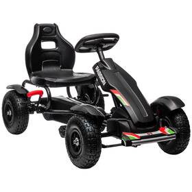 Uirio Us01-370276v00bk Kids Pedal Go Kart Outdoor Ride On Toys Adjustable Seat 4 Wheels For 5-12 Years