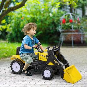 Uirio Us02-341018v00yl Kids Ride On Excavator With Front Loader Digger For 3 Years Old