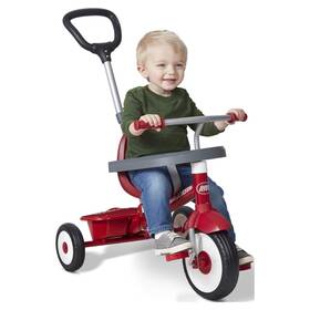 Un Brand 445012090046 3-in-1 Stroll Ftn Trike 3 Stages Grows With Child Red Tricycle For Kids 1.5