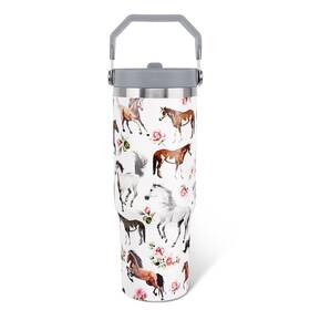 Unyopsa 360524621381 Horse Gifts For Women Girls 30oz Tumbler With Handle Stuff Men Lo