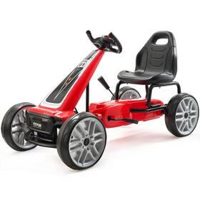 Vevor Ettbcjtk512suysk4 Go Kart 4 Wheel Pedal Ride On Toy For Kids Adjustable Seat Hand Brake Red