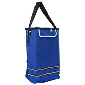 Vidaxl 721158886279 Shopping Trolley With Wheels And Adjustable Handle Blue 40 L