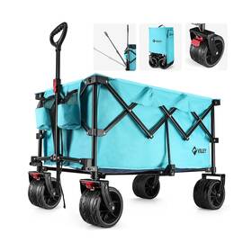 Villey Vy133036 Collapsible Folding Wagon With Big Wheels All Terrain Beach... Fast Ship