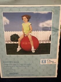 Vintage Play Wonder Rubber Hoppity Hop Large Bouncing Ball Toy In Box Red