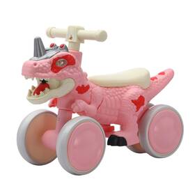Vizzty 750864831196 Dinosaur Balance Bike For 1-3 Year Olds Toddler 4-wheel Small Pink