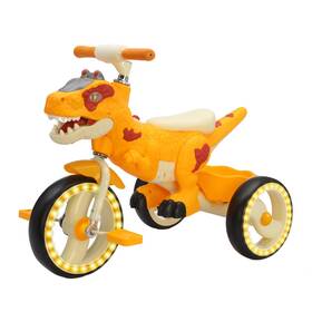 Vizzty B0fq9fcg3p Dinosaur Kids Tricycle Toddler Trike Bike Big Wheel Music Lights Storage Yellow