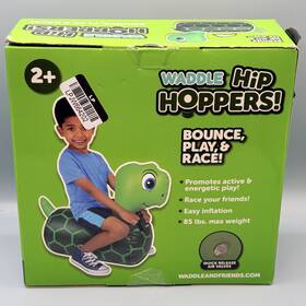 Waddle Lp-jw664202 Hip Hoppers Turtle Bouncer Inflatable Ride-on Toy Kids 2 New Box