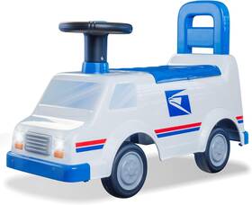 Waddle Wd23009us Usps Mail Truck Toddler Ride On Toys - Foot To Floor Lights Sounds