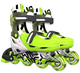 Yvolution Yvn03g4 Neon In Line Skates Green/black - Size 3-6