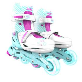Yvolution Yvn08t4 Neon In Line Skates Teal/pink - Size 3-6