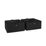 Riverridge Kids 2PC 10.5IN. W X H Folding Storage Bin Set - Black. Fixed Price $14.56.