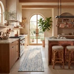 Safavieh Abstract Collection Runner Rug - 23 X 8 Dark Blue Rust Handmade Wool. Fixed Price $116.92.