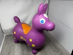 Rody Max Ride On Bounce Inflatable Horse Toy Kid Purple Ledraplastic 1984. Fixed Price $35.10.