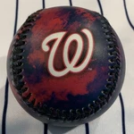 Washington Nationals Bowling Style Franklin Souvenir Baseball. Fixed Price $24.99.