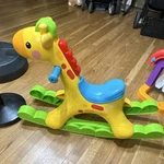 Fisher-price Giraffe Rock-a-stack Rocker Ride-on Yellow/green Base Blue Seat. Fixed Price $17.00.