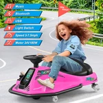 24V Kids Electric Drifting Go Kart 360 Ride On Cart With Bluetooth (pink). Fixed Price $189.99.
