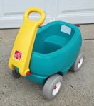Step 2 Little Helper's Wagon Kids Cart Pull Along Outdoor Toy Teal Green Yellow. Fixed Price $59.95.