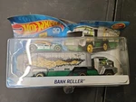 Hot Wheels 50TH Anniversary 2018 Bank Roller With Trailer Car Toy Set -B1. Fixed Price $9.99.
