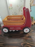 Radio Flyer Classic Walker Wagon, Sit Stand Toddler Toy, Wood. Fixed Price $50.00.