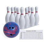 Champion Sports 10 Plastic Pin Bowling Set With Rubber Ball And Score Pad. Fixed Price $112.39.