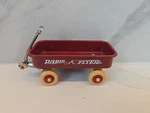 Miniature 4 Metal Radio Flyer Wagon Toy With Moving Wheels Handle. Fixed Price $10.00.