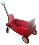 Radio Flyer Pathfinder Red Plastic Two Seater Wagon W/fold Down Seats Htf. Fixed Price $179.99.