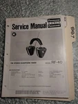 Panasonic RF-40 Service Manual Original Repair Book Stereo Radio Fm Headphones. Fixed Price $19.98.