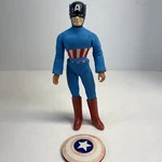 Vintage Mega 8 Inch Action Figure 1973 Captain America With Shield. Fixed Price $75.00.