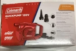 Coleman Quickpump 120V Fast Inflator Deflator Air W/2 Adapters New. Fixed Price $26.00.