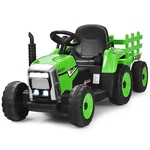 Honeyjoy 12V Kids Ride Tractor With Trailer Ground Loader W/rc & Lights Green. Fixed Price $164.99.