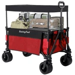 Foldable Wagon Cart In 1 Collapsible 220LB Capacity Red Sunnyfeel Canopy 230L. Fixed Price $154.99.