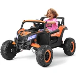 Joyldias Orange 12V Ride On Utv Car Kids Electric Vehicle 3-SPEEDS,MUSIC,REMOTE. Fixed Price $199.99.