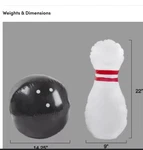 Kids Giant Huge Inflatable Bowling Set 22 Tall Pins And Ball Indoor Outdoor. Fixed Price $23.00.