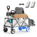 Litheli Electric Wagon Cart With 2 Battery, All-terrain Wheels & Beige. Fixed Price $325.35.